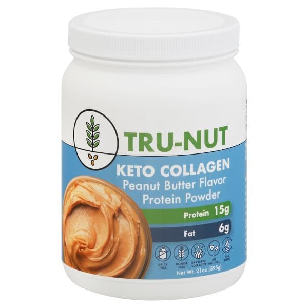 Trunut Protein Powder, Keto Collagen, Peanut Butter Flavor