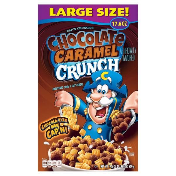 Cap'N Crunch'S Sweetened Corn & Oat Cereal Chocolate Caramel Artificially Flavored