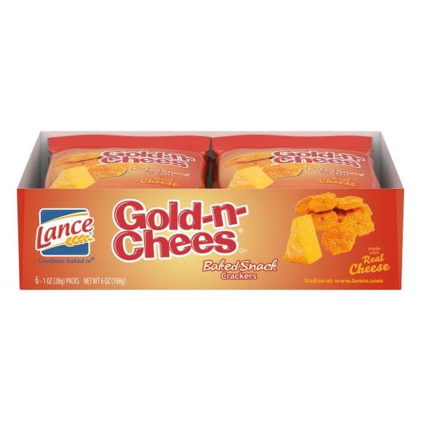 Lance Crackers, Baked Snack, Gold-N-Chees