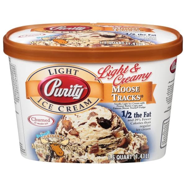 Purity Ice Cream, Moose Tracks, Light & Creamy