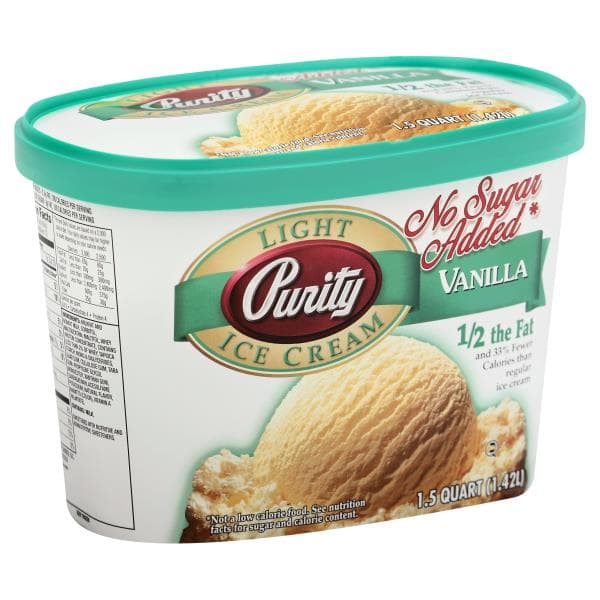 Purity Ice Cream, Light, No Sugar Added, Vanilla