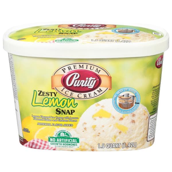 Purity Ice Cream, Premium, Zesty Lemon Snap