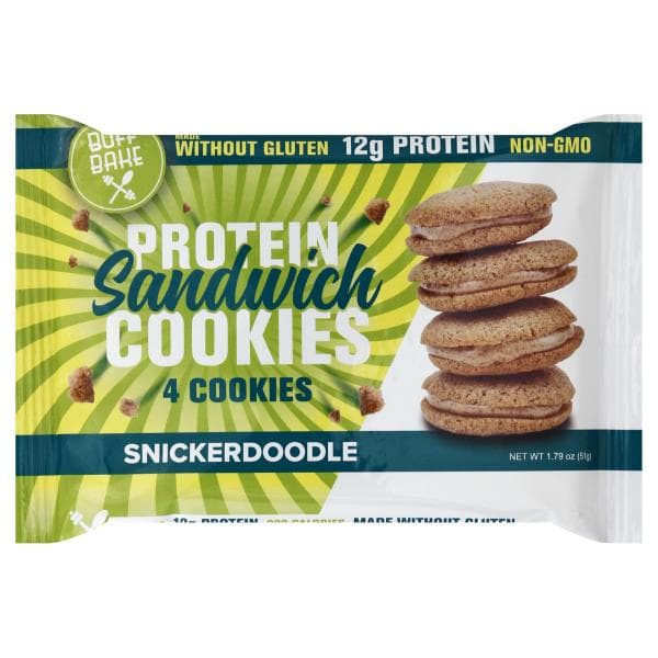Buff Bake Protein Cookies, Sandwich, Snickerdoodle
