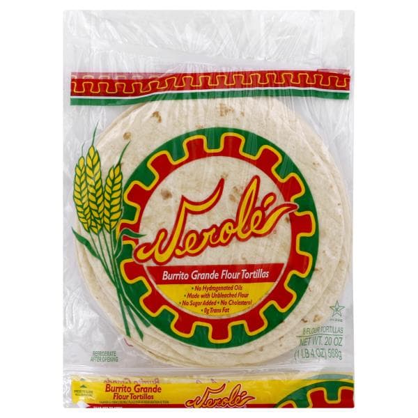 Verole Tortillas, Flour, Burrito Grande