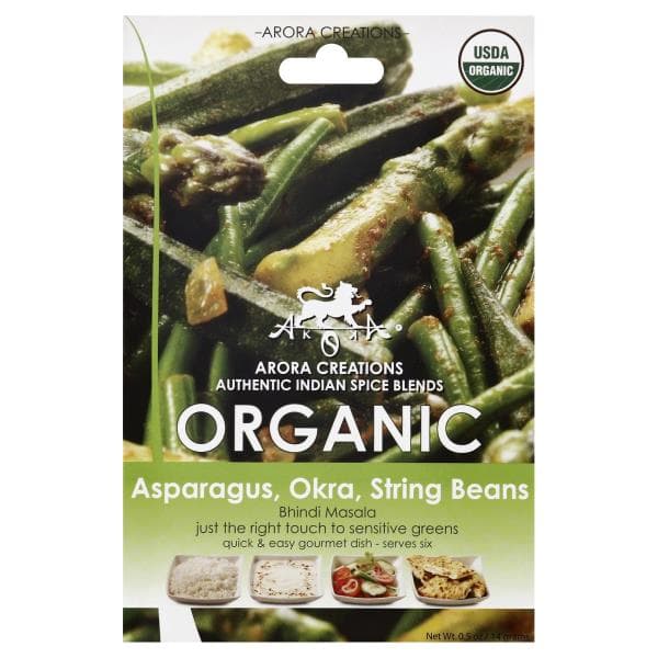 Arora Creations Bhindi Masala, Organic, Asparagus, Okra, String Beans
