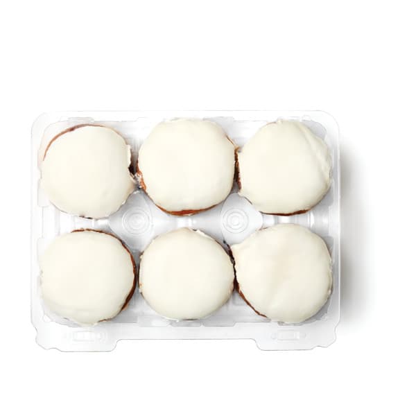 Vanilla Iced Raspberry Filled Donuts