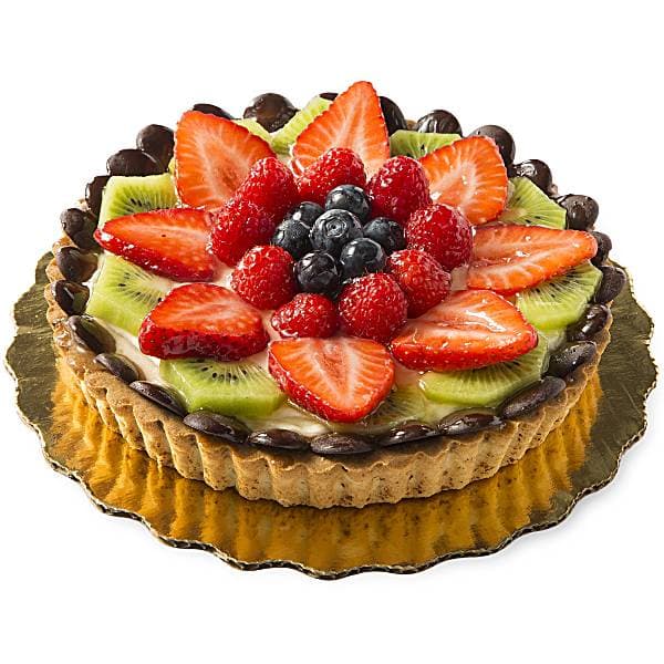 Round European Cream Triple Berry Tart