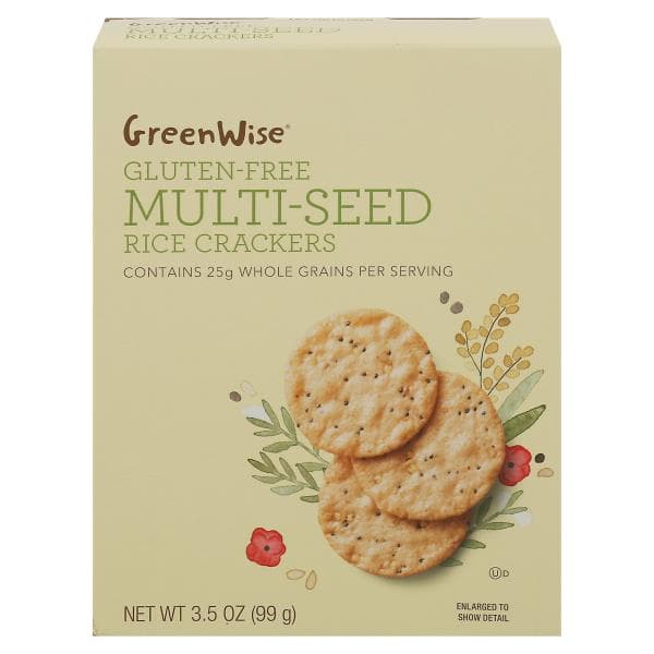 Greenwise Gluten-Free Multi-Seed Brown Rice Crackers