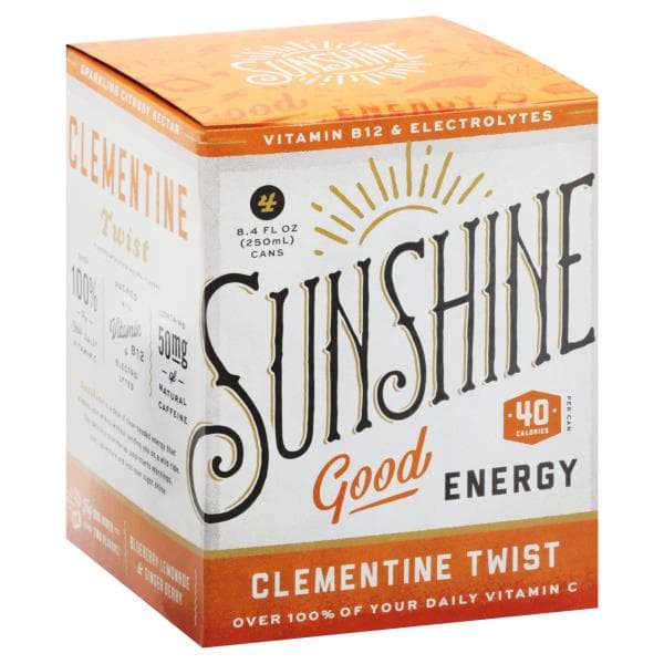 Sunshine Good Energy Drink, Clementine Twist