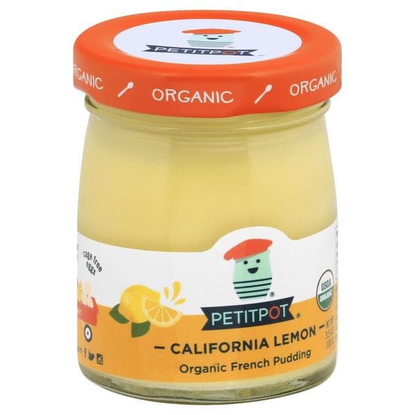 Petit Pot French Pudding, Organic, California Lemon