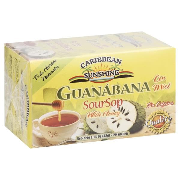 Caribbean Sunshine Tea, With Honey, Sour Sop, Sachets