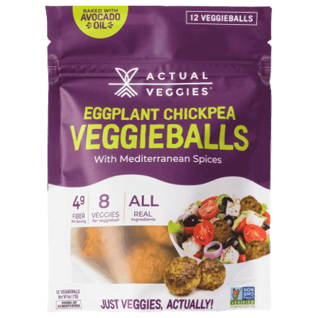 Actual Veggies Eggplant Chickpea Veggieballs