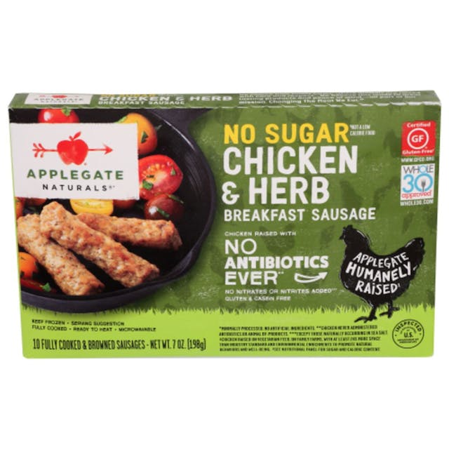 Is it Vegetarian? Applegate Naturals No Sugar Chicken & Herb Breakfast Sausage