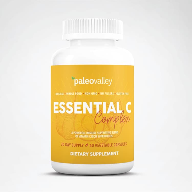 Paleovalley Essential C Complex Dietary Supplement 60 Vegetable Capsules