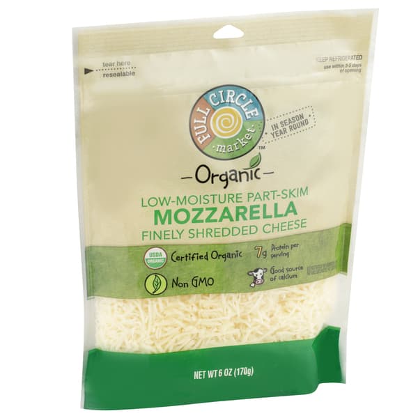Full Circle Organic Mozzarella Shredded Cheese