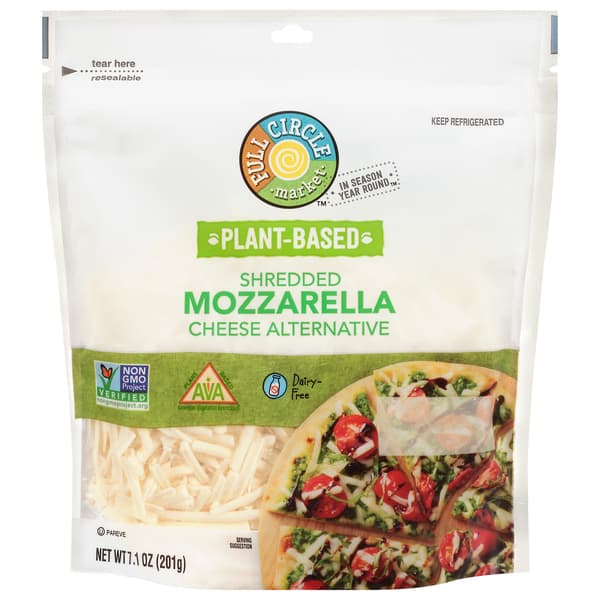 Full Circle Plant Based Shredded Mozzarella Cheese Alternative