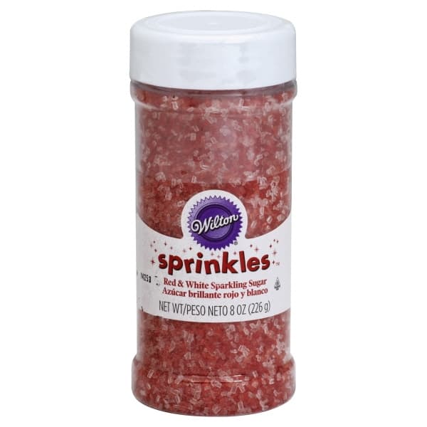 Wilton Red White Sparkle Sugar
