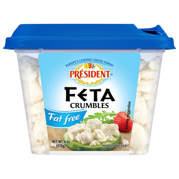 President Fat Free Feta Cheese Crumbles