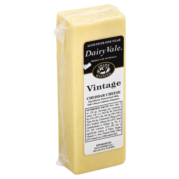 Dairy Vale Cheddar Australian Vintage Cheese