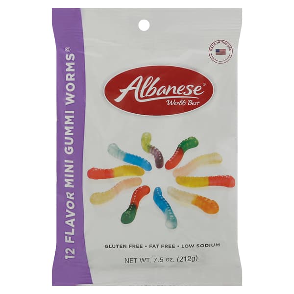 Worlds Best 12 Flavor Gummi Worms