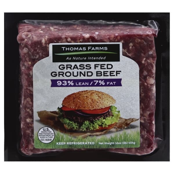 Thomas Farms Grass Fed 93% Ground Beef