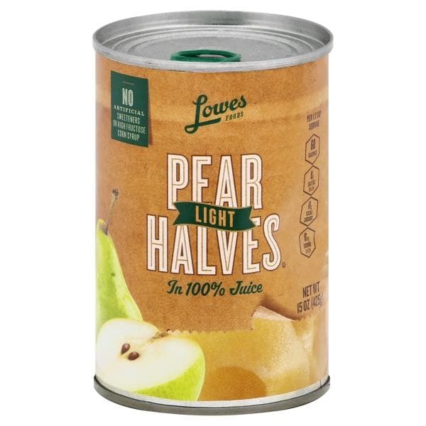 Lowes Foods Light Pear Halves In Juice