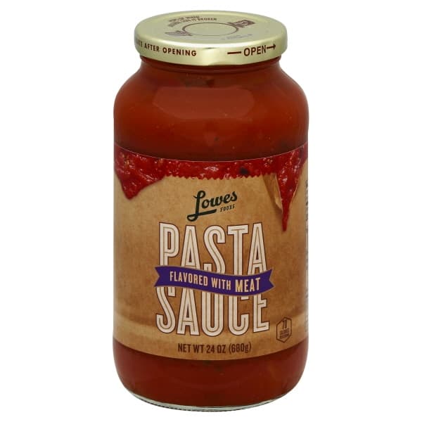 Lowes Foods Pasta Sauce Flavored With Meat
