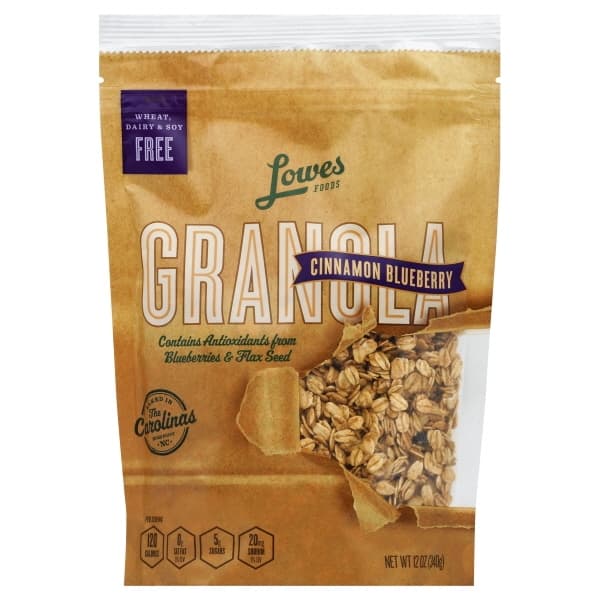 Lowes Foods Cinnamon Blueberry Granola