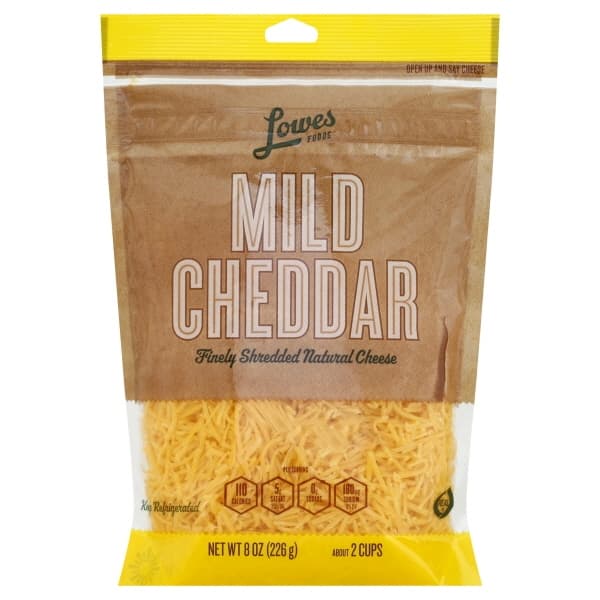 Lowes Foods Fancy Shredded Mild Cheddar Cheese