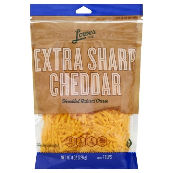 Lowes Foods Shredded Extra Sharp Cheddar Cheese