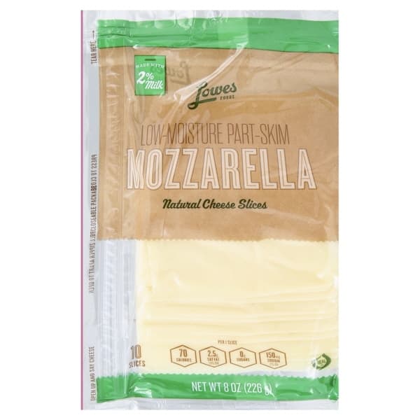 Lowes Foods Slices Mozzarella Cheese