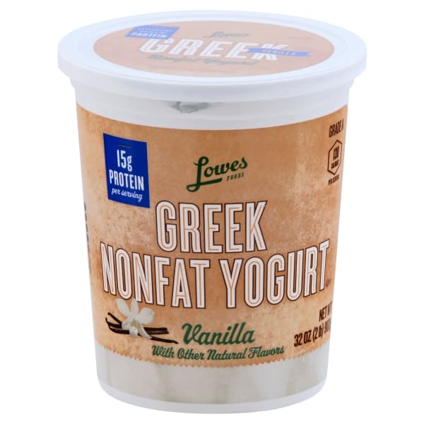 Lowes Foods Non Fat Vanilla Greek Yogurt