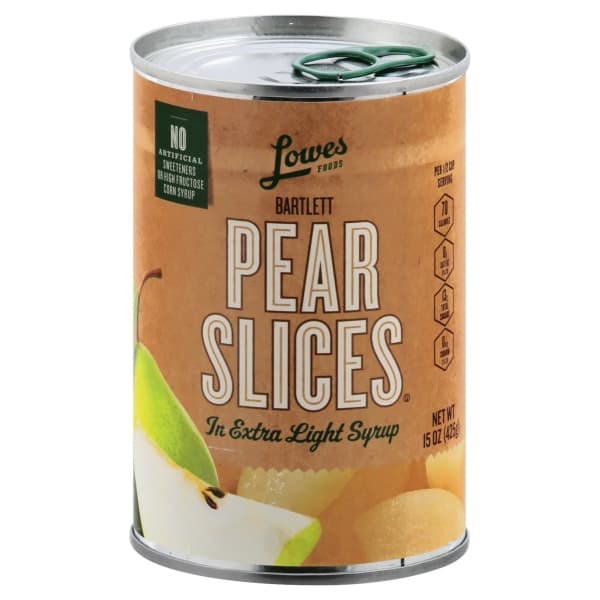 Lowes Foods Pear Slices In Extra Light Syrup