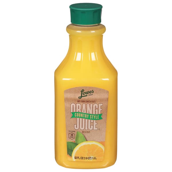 Lowes Foods Premium Orange Juice Country Style