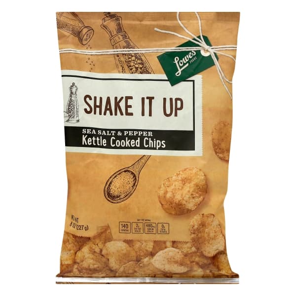 Lowes Foods Shake It Up Sea Salt & Pepper Kettle Cooked Chips