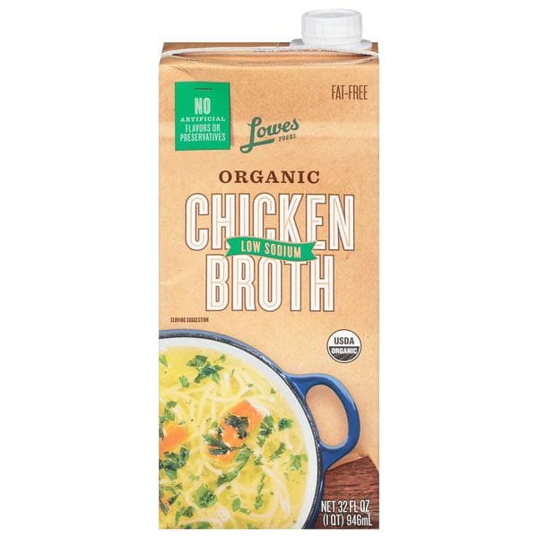 Lowes Foods Organic Low Sodium Chicken Broth