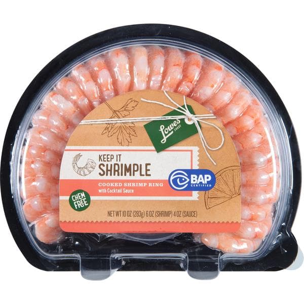 Lowes Foods Keep It Shrimple Cooked Shrimp Ring With Cocktail Sauce