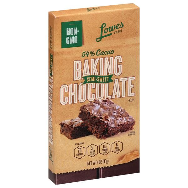 Lowes Foods Semi-Sweet Chocolate Baking Bar