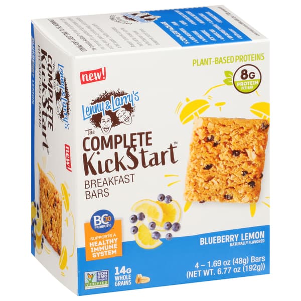 Lenny & Larry'S Kickstart Blueberry Lemon Breakfast Bars