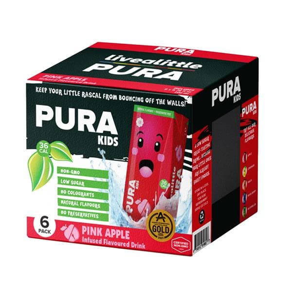 Pura Kids Pink Apple Juice Boxes