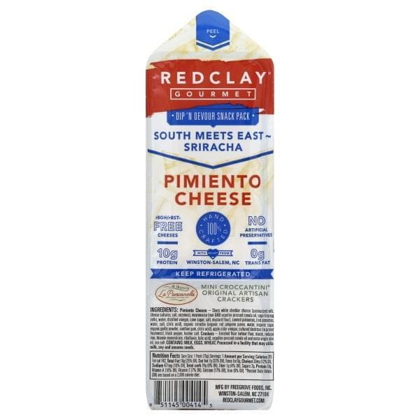 Red Clay South Meets East Sriracha Pimento Cheese Snack