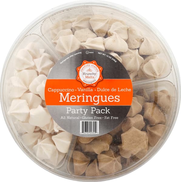 Krunchy Melts Meringues, Cappuccino, Vanilla, Dulce De Leche
