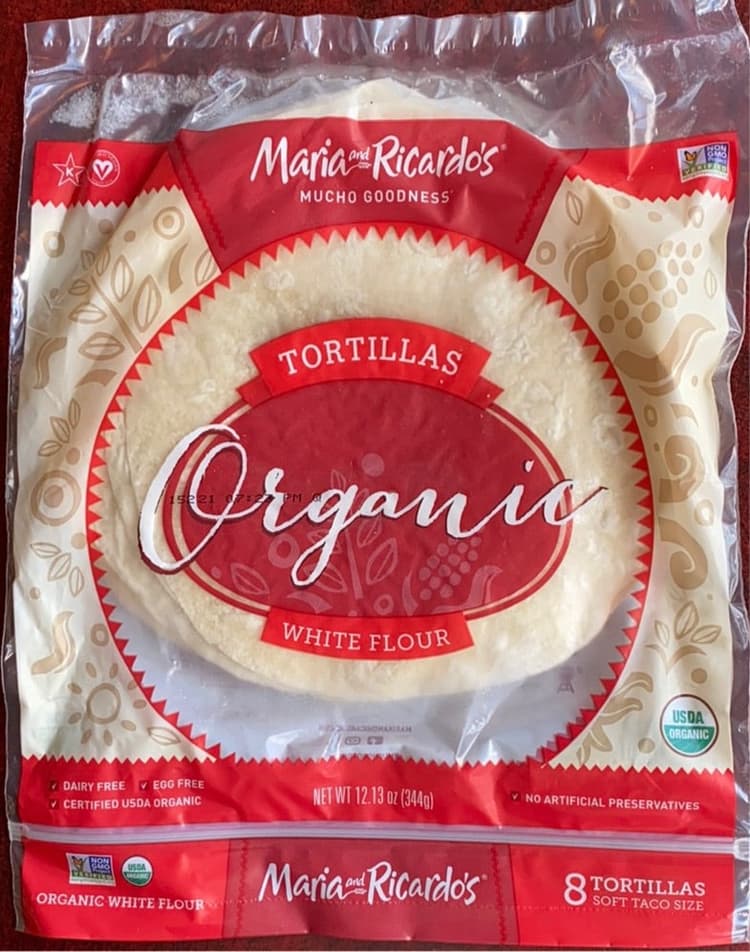 Maria & Ricardo'S Organic White Flour Tortillas Soft Taco Size