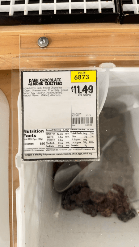 Tglasser Dark Chocolate Almond Clusters