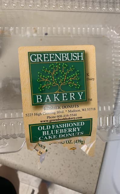 Greenbush Bakery Old Fashioned Blueberry Cake Donuts
