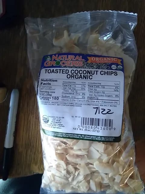 Natural Grocers Organic Toasted Coconut Chips