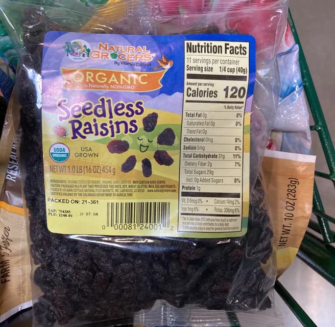 Natural Grocers Organic Seedless Raisins