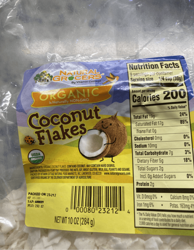 Natural Grocers Organic Coconut Flakes