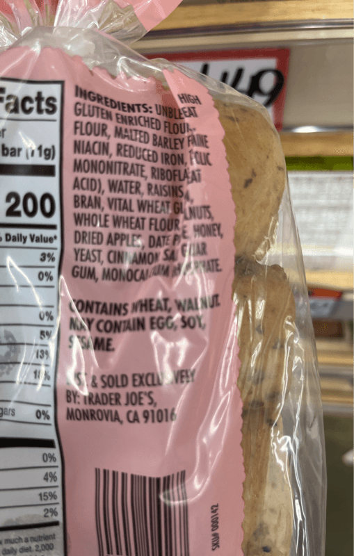 Trader Joe'S Raisin Walnut Apple Bars