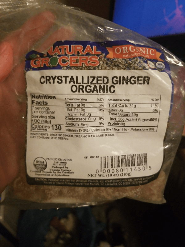 Natural Grocers Crystallized Ginger Organic